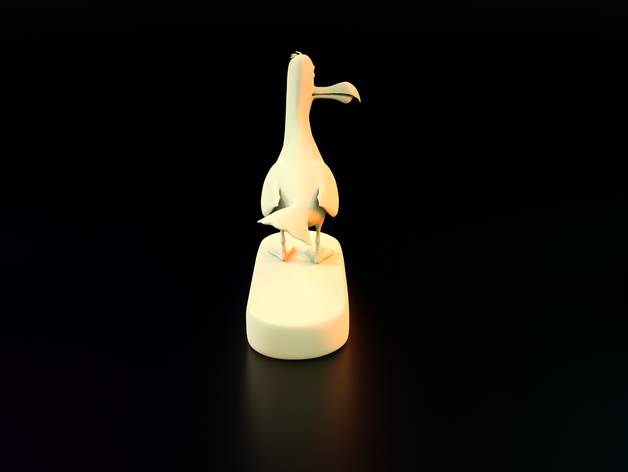 mouette sculptures animal mignon le canard la proie de faune 3D print model - Mito3D