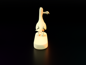 mouette sculptures animal mignon le canard la proie de faune 3d print model - Mito3D