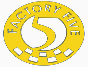 factory five logo signs & logos car cars racing 3d print model - Mito3D