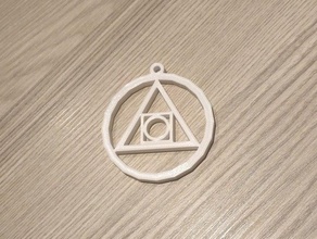 philosopher's stone pendant keychains casting geometry keychain lost pla metal necklace philosophy supportless symbol 3d print model - Mito3D
