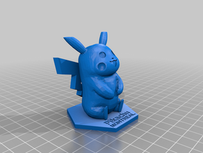 pikachu - montreal traffic cone edition toys & games pokemon go 3d print model - Mito3D