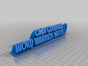 meine angepasste geschwungene 2-Typenschild Zeile text office kundengebundene 3d print model - Mito3D