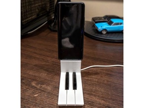 piano keys mobile dock phone stand 3d print model - Mito3D