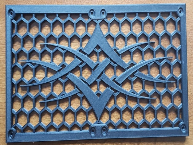 tribal 120x240mm grill 3D print model - Mito3D