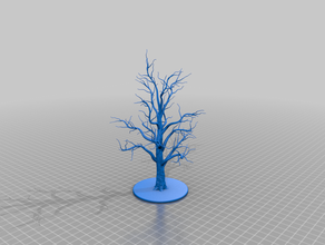 albero modelli filiali alta poligono risoluzione paesaggio di quercia 3d print model - Mito3D