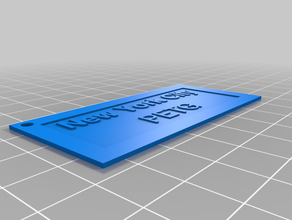 nyc name plate customized 3d print model - Mito3D