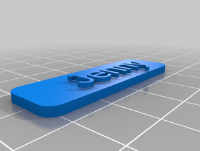 name plate jenny signs & logos customized 3d print model - Mito3D