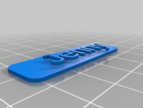 nome tag jenny v2 segni e loghi su misura 3d print model - Mito3D