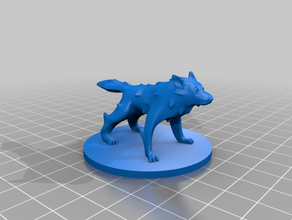 wolf - giant games 28mm animal dnd dungeons dragons mini miniature miniatures minis mount pathfinder roleplaying rpg tabletop taleofenki 3d print model - Mito3D