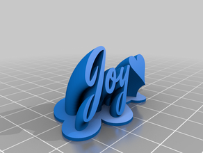 my customized sweeping 2-line name plate joy office 3d print model - Mito3D