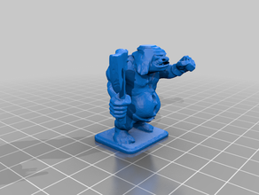 heroquest - ogre champion toy & game accessories against horde board roleplaying 3d print model - Mito3D