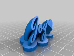 my customized sweeping 2-line name plate joy2 office 3d print model - Mito3D