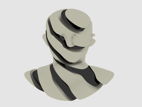 cabeça abstrata a arte resumo cinema 4d humanos 3d print model - Mito3D