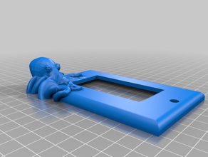 octopus light switch rocker household 3d print model - Mito3D