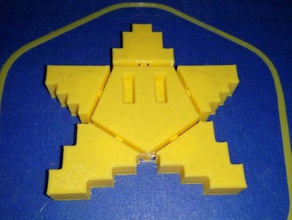 another articulated pixel star toys & games 3d print model - Mito3D