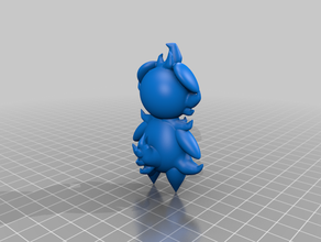 espurr toys & games meowstic pokemon statue statuette 3d print model - Mito3D