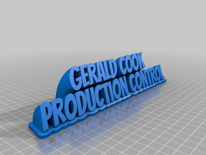 gerald cozinhar office personalizado 3d print model - Mito3D