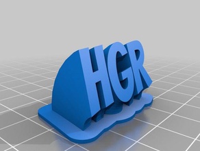 my customized sweeping 2-line name plate hgr office 3d print model - Mito3D