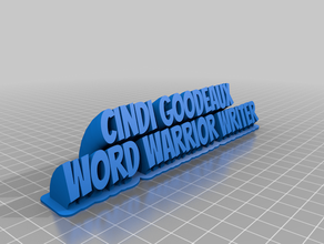 meine angepasste geschwungene 2-Typenschild Zeile text office kundengebundene 3d print model - Mito3D