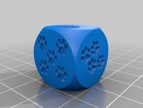 paw new dice customized 3d print model - Mito3D