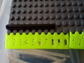 lego regla juguetes de construcción 3d print model - Mito3D