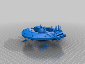 starwars cis lucrehulk 3d printing control droid ship spaceship star starship wars 3d print model - Mito3D