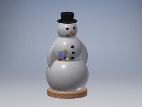 pupazzo di neve lampada arredamento natale decorazioni la lampe schneemann weihnachten inverno 3d print model - Mito3D