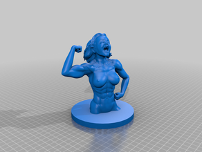 vücut geliştirmeci kız heykeller 3d print model - Mito3D