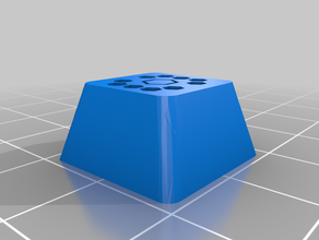 tecla cap 1 - hexagonal de furos peças substituição 3d print model - Mito3D