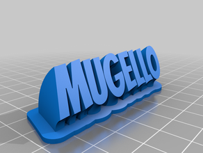 mugello text office customized 3d print model - Mito3D