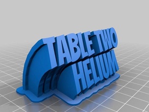 mi personalizados de barrido 2-nombre la línea placa helio oficina personalizado 3d print model - Mito3D