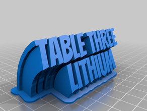 il mio personalizzato spazzare 2-linea targhetta di litio office su misura 3d print model - Mito3D