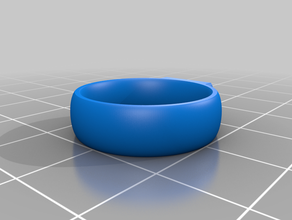 confort tamaño del anillo 65 plana los anillos personalizado 3d print model - Mito3D