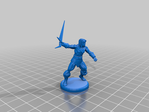 blackstar - john miniature barbarian toys & games barbarion sword 3d print model - Mito3D