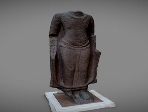 buddha standing gupta style 3dprinter 3dprinting 3dscan 3dscanner 3dscanning india mythology photogrammetric photogrammetry religion sculpture statue stone 3d print model - Mito3D