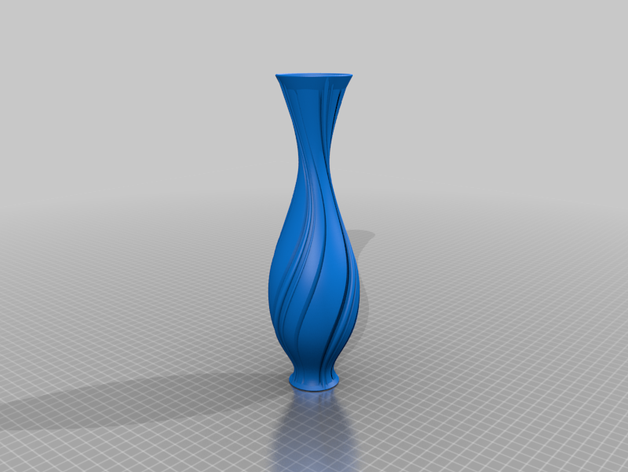vase decor flower spiral twisted 3D print model - Mito3D