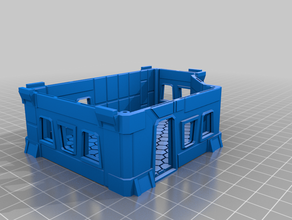 modular scifi habs without stairs 28mm scale toy & game accessories 3d print model - Mito3D
