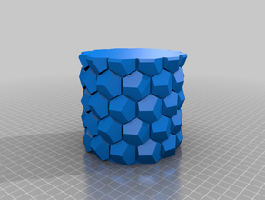 kundenspezifische Bienenwaben-vase parametric Dekor kundengebundene 3d print model - Mito3D