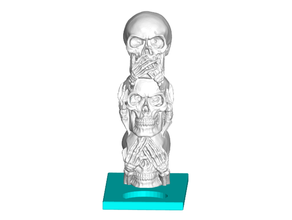 3 sabio cráneos candelita titular de la vela decoración portavelas tealightholder portacandelitas 3d print model - Mito3D