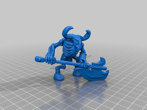 minotuar skelleton jogos criatura dnd dungeonsanddragons minotauro warlock3dmodels 3d print model - Mito3D