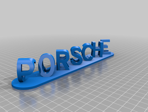 porsche perspective signs & logos customized 3d print model - Mito3D