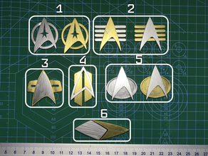 star trek badges facile de peinture ajoutée pièces et les prop la réplique étoiles 3d print model - Mito3D