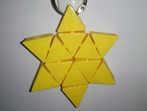 articulated hexagonal star toys & games hidden link 3d print model - Mito3D