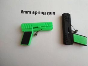6mm spring gun mechanical toys 3d print model - Mito3D