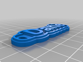 dane keychains customized 3d print model - Mito3D