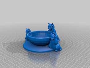 edds cat bowl 3d printing custom 3d print model - Mito3D