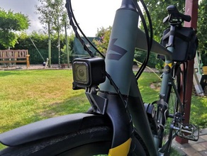 gopro guardabarros delantero de montaje deporte y al aire libre la bicicleta soporte para fender monte lámpara led schutzblech 3d print model - Mito3D