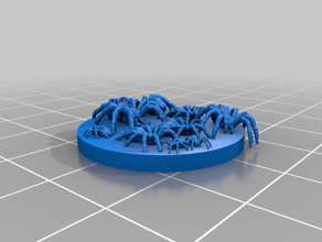 enjambre de arañas juegos no molestar dnd mini miniatura dungeons dragons la araña las 3d print model - Mito3D