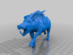 gorthok thunder boar d&d essentials games mini 3d print model - Mito3D