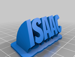 issac placa office personalizado 3d print model - Mito3D